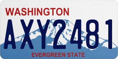 WA license plate AXY2481
