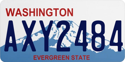 WA license plate AXY2484