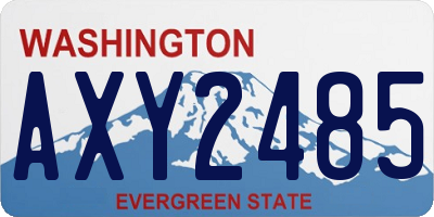 WA license plate AXY2485