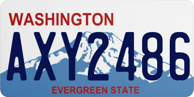 WA license plate AXY2486