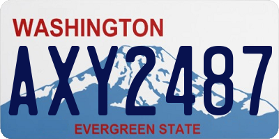 WA license plate AXY2487