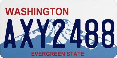 WA license plate AXY2488