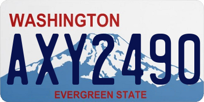 WA license plate AXY2490