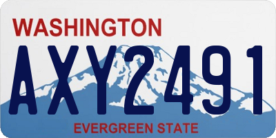 WA license plate AXY2491