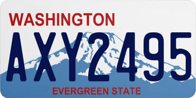 WA license plate AXY2495
