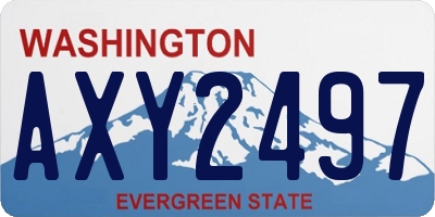 WA license plate AXY2497