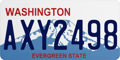 WA license plate AXY2498