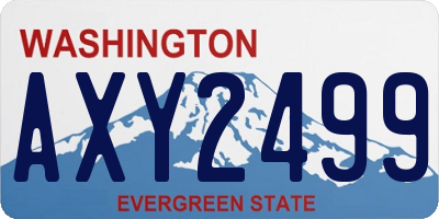 WA license plate AXY2499