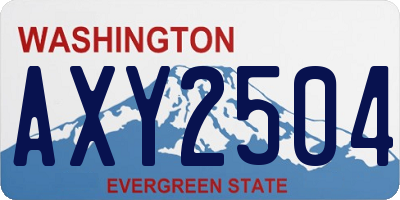 WA license plate AXY2504