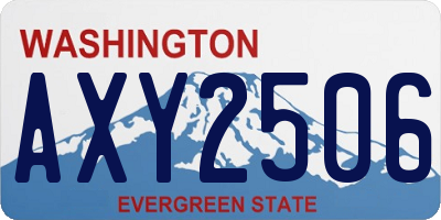 WA license plate AXY2506