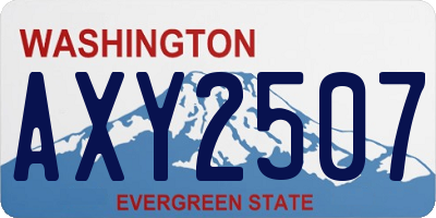 WA license plate AXY2507