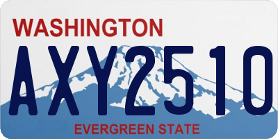 WA license plate AXY2510