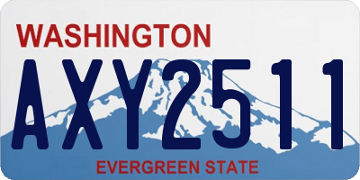 WA license plate AXY2511
