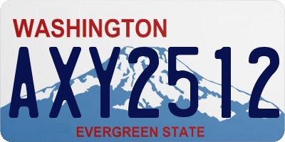 WA license plate AXY2512