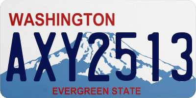 WA license plate AXY2513