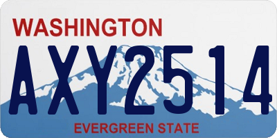 WA license plate AXY2514