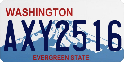 WA license plate AXY2516