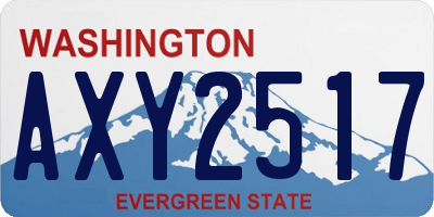 WA license plate AXY2517