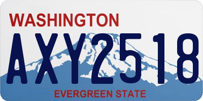 WA license plate AXY2518