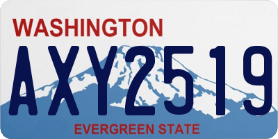 WA license plate AXY2519