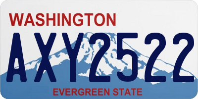 WA license plate AXY2522