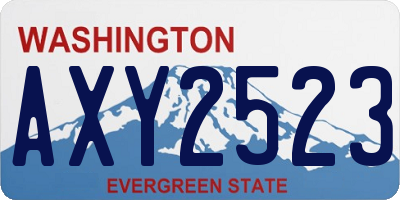WA license plate AXY2523