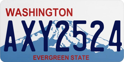 WA license plate AXY2524