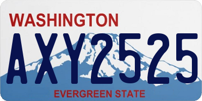 WA license plate AXY2525