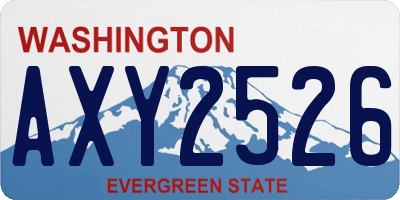WA license plate AXY2526