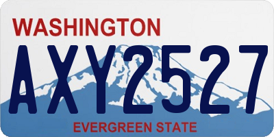 WA license plate AXY2527