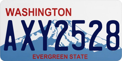 WA license plate AXY2528