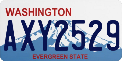 WA license plate AXY2529