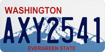 WA license plate AXY2541