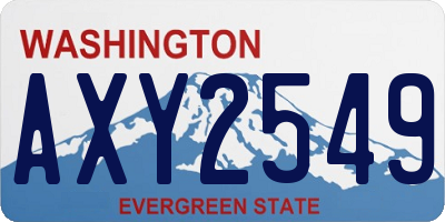 WA license plate AXY2549