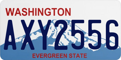 WA license plate AXY2556