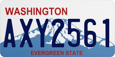 WA license plate AXY2561