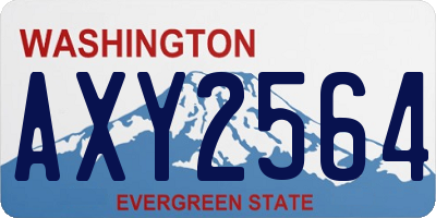 WA license plate AXY2564