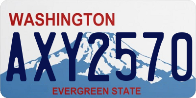 WA license plate AXY2570