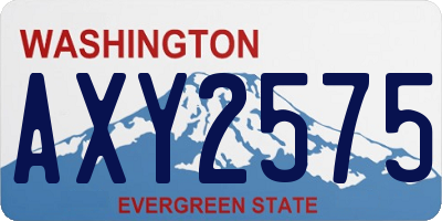 WA license plate AXY2575