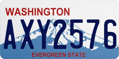 WA license plate AXY2576