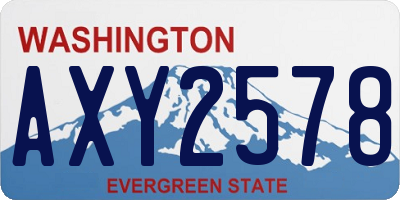 WA license plate AXY2578