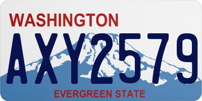 WA license plate AXY2579