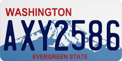 WA license plate AXY2586