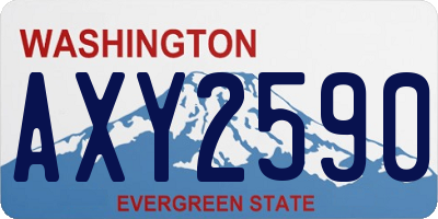WA license plate AXY2590