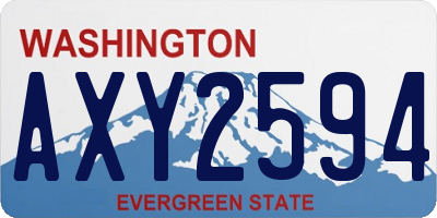 WA license plate AXY2594