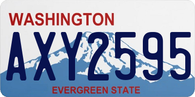 WA license plate AXY2595