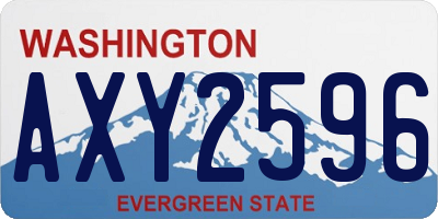 WA license plate AXY2596