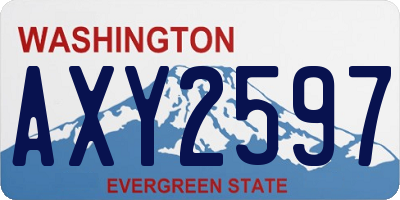 WA license plate AXY2597