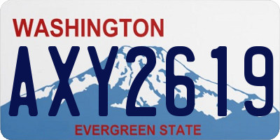 WA license plate AXY2619