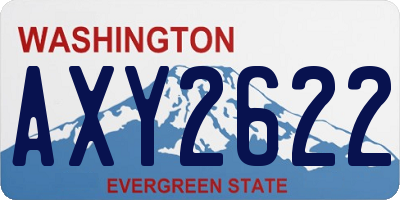 WA license plate AXY2622